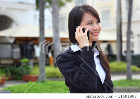 Lady with cellphone 11691908