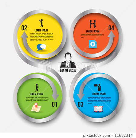 Modern Simply infographic template - Stock Illustration [11692314] - PIXTA