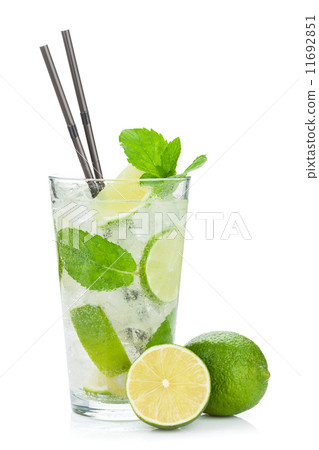 Fresh mojito cocktail and limes Fresh mojito cocktail and limes 11692851