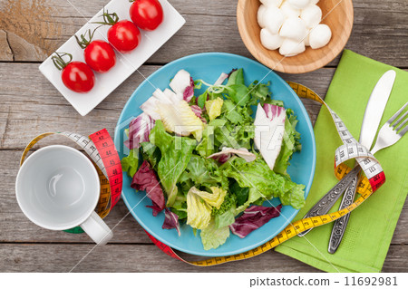 Fresh healthy salad, tomatoes, mozzarella 11692981