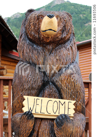 Welcome to Denali_ Welcome bear in Alaska Denali National Park 11693506