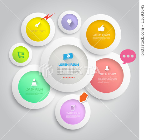 Circle group with icons modern template 11693645