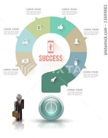 Question mark and business icons with man icon 11693661