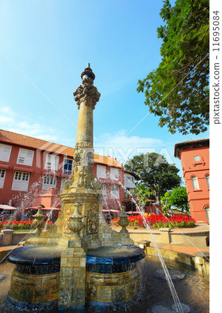 Fountain in front of Melaka church 11695084