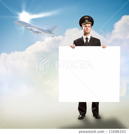 pilot in the form of holding an empty billboard pilot in the form of holding an empty billboard 11696101