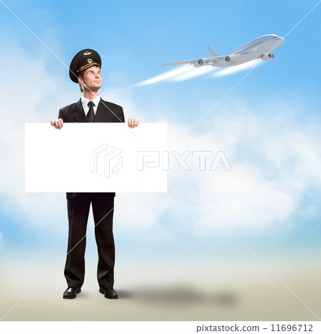 pilot in the form of holding an empty billboard pilot in the form of holding an empty billboard 11696712
