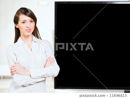 portrait of attractive business woman crossed arms 11696815