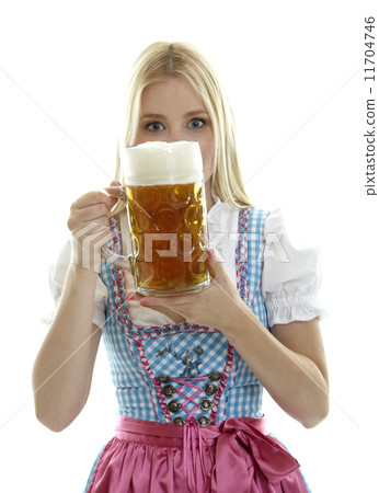 Woman with Beer Mug 11704746