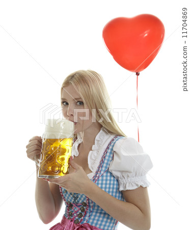 Woman in Dirndl with Balloon 11704869