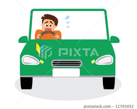 Male beginner's mark who is afraid of driving 11705052
