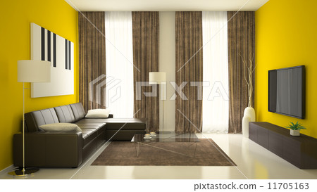 Part of interior with yellow walls 11705163