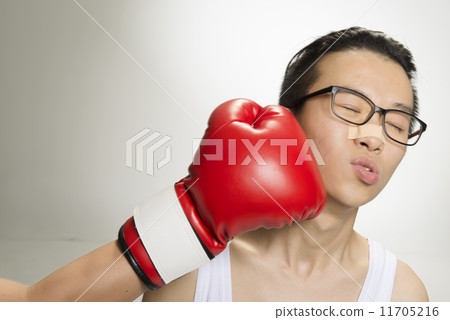 Portrait of Asian Boxer 11705216