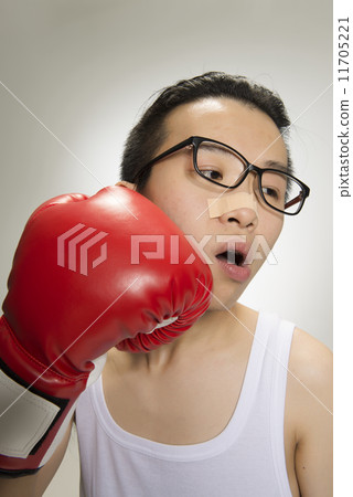 Portrait of Asian Boxer 11705221
