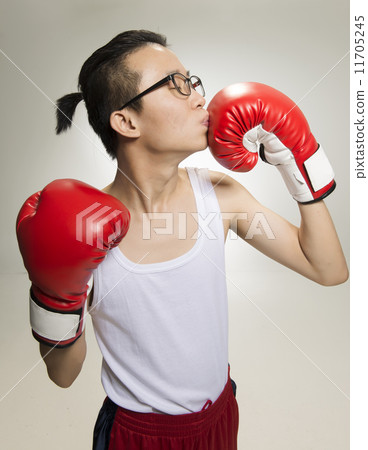 Portrait of Asian Boxer 11705245