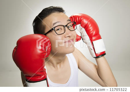 Portrait of Asian Boxer 11705322
