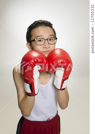 Portrait of Asian Boxer Portrait of Asian Boxer 11705332
