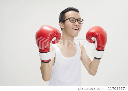Portrait of Asian Boxer 11705357