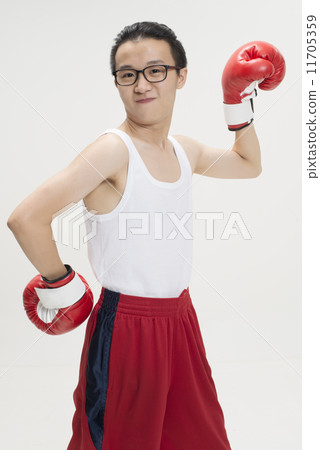 Portrait of Asian Boxer 11705359