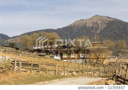 remote farmers houses, bhutan 11705657