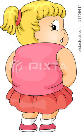 Overweight Girl Looking Back 11706414