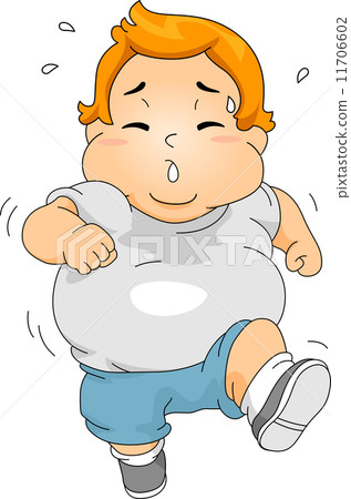 Overweight Boy Jogging Overweight Boy Jogging 11706602