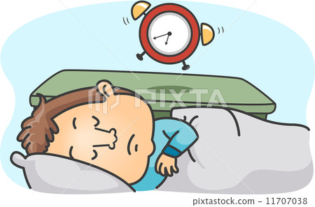 Oversleeping Man - Stock Illustration [11707038] - PIXTA