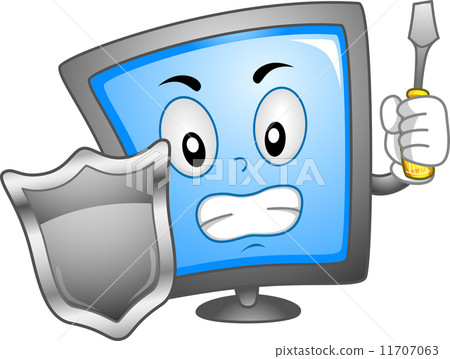 Computer Mascot - Stock Illustration [11707063] - PIXTA