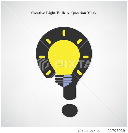 Creative light bulb symbol and question mark sign on background Creative light bulb symbol and question mark sign on background 11707919