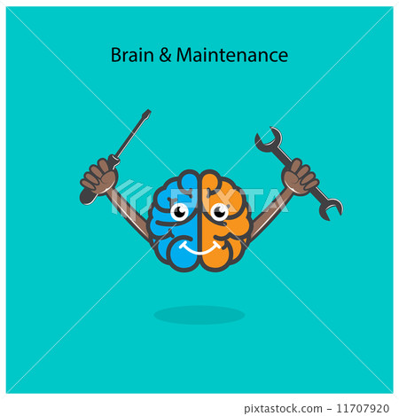 Creative left and right brain sign with screwdriver and wrench Creative left and right brain sign with screwdriver and wrench 11707920