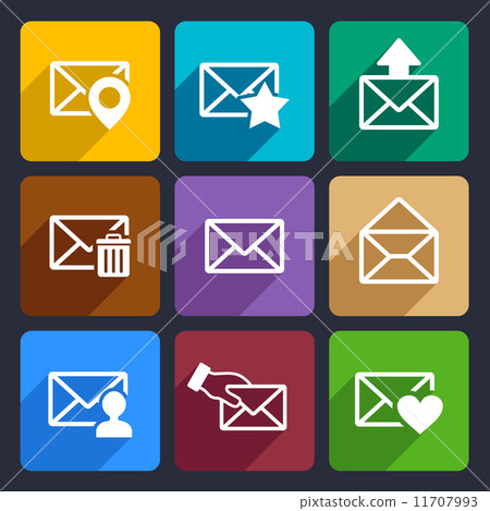 Mail Flat Icons Set 48 Mail Flat Icons Set 48 11707993