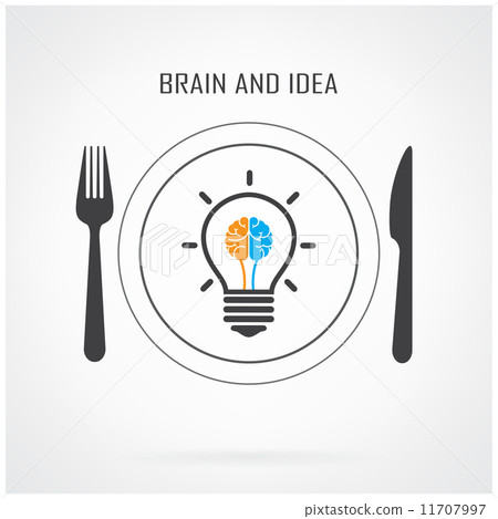 Creative light bulb  idea and brain concept background 11707997