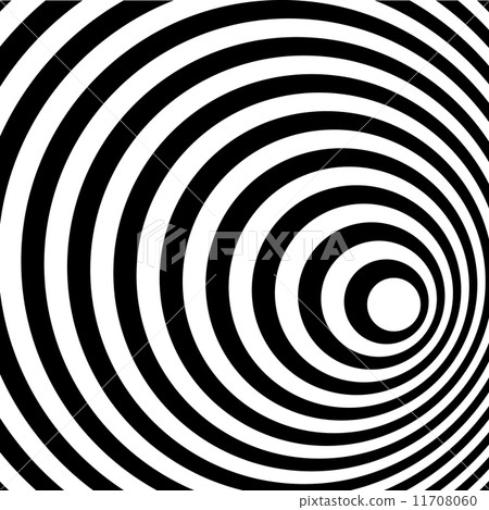 Abstract Ring Spiral Black and White Pattern... - Stock Illustration ...