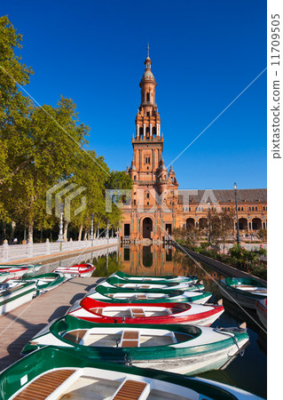 Palace at Spanish Square in Sevilla Spain 11709505