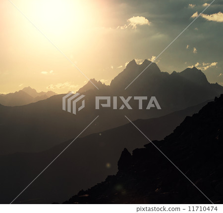Sunset at Ushba 11710474