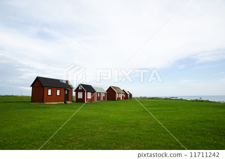 Fishermens old red cabins Fishermens old red cabins 11711242