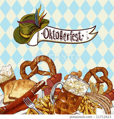 Oktoberfest celebration design with beer  11712623