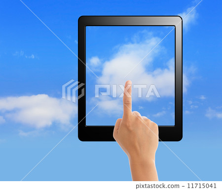 cloud computing and touch pad concept 11715041