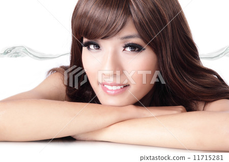 Sexy fashion woman smile face with water 11715281