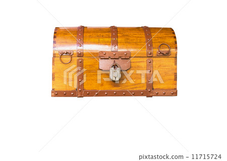 Wooden box on a white background. 11715724
