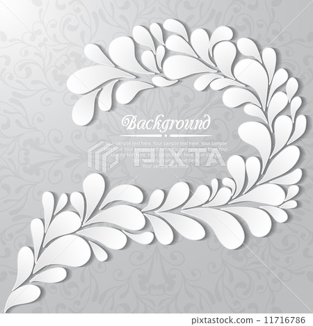 Abstract floral background with drops and leaves Abstract floral background with drops and leaves 11716786