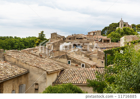 View on Provence village roof and landscape. 11716885