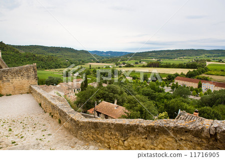 View on Provence village roof and landscape. 11716905