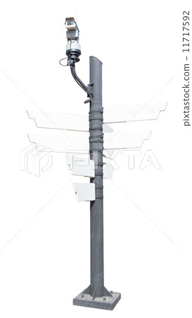 CCTV security camera wireless and blank signboard. CCTV security camera wireless and blank signboard. 11717592