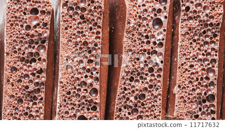 Aerated porous chocolate as a background 11717632