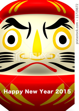 Close-up Of Lucky Daruma Doll With Greeting 11719672