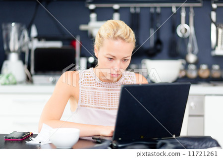 Business woman working from home. 11721261