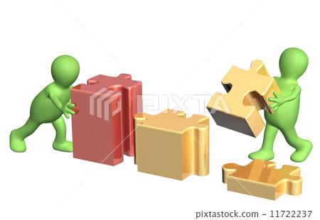 Two puppets with puzzles 11722237