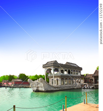 Marble ship Shi Fang in Summer Palace, Beijing, China 11722249