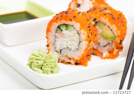 Maki sushi rolls on the plate Maki sushi rolls on the plate 11723727