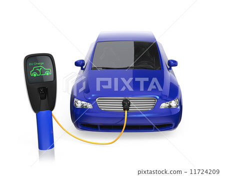 Electric car under charge Electric car under charge 11724209